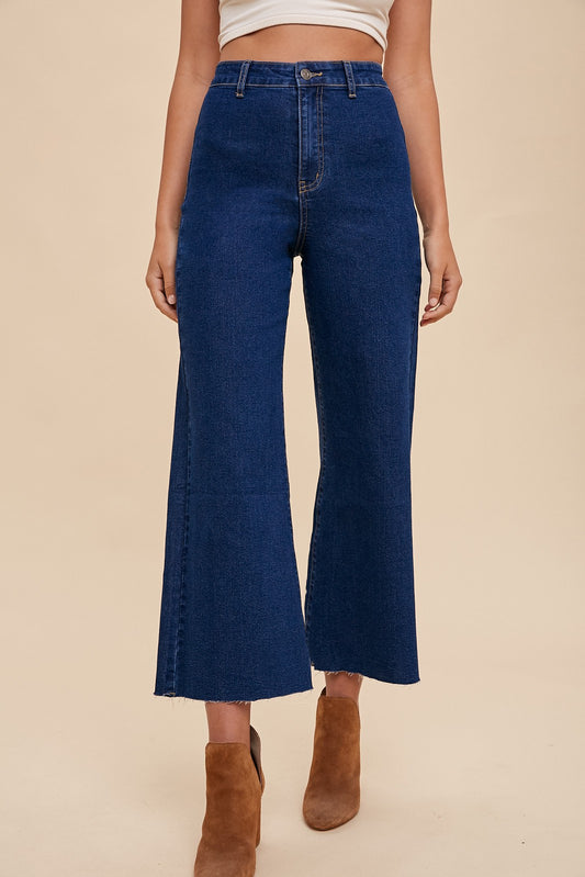 Mia High Rise Wide Leg cropped Jeans
