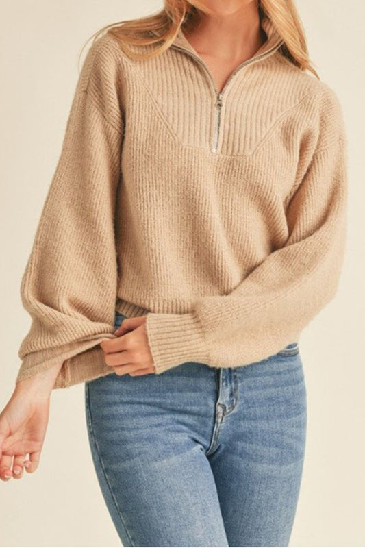 Ashley Half Zip Pullover Sweater